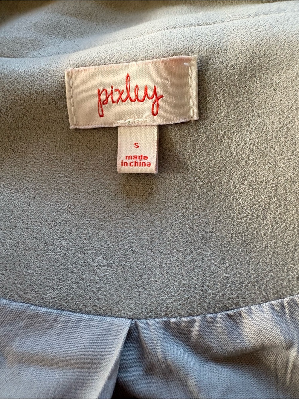 Pixley Light Gray Sleeveless Vest with zipper Size: Small - Picture 6 of 9